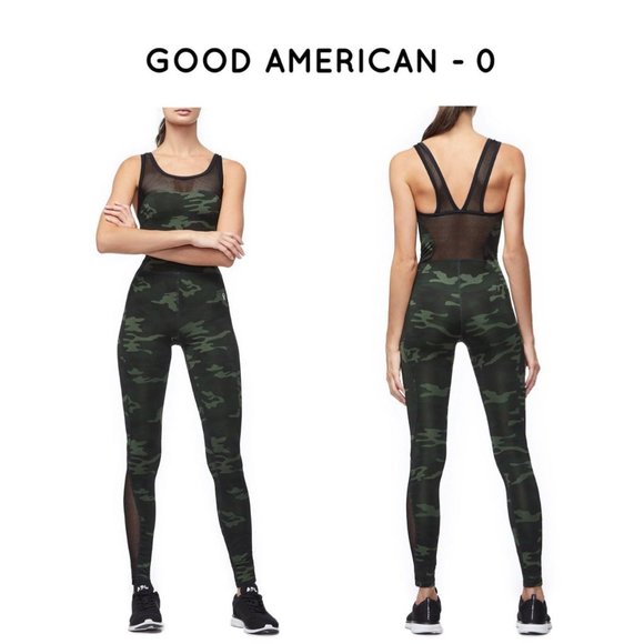 Good American Curve Sculpt Camo Jumpsuit - Picture 1 of 4